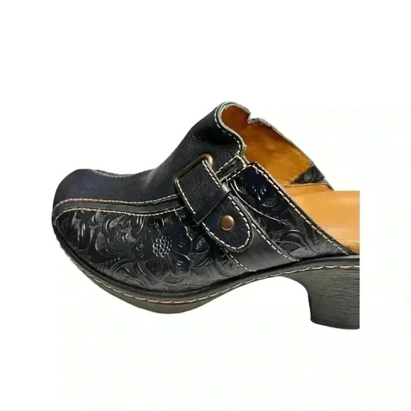 Women’s Sofft Leather Mules Slip-Ons•Dark Blue•Size 8•Genuine Leather•Like New• - Picture 6 of 14